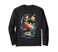 Koi Fish Lotus Flower Zen tatuaggio giapponese stile Maglia a Manica