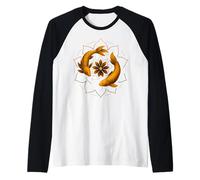 Koi Fish Mandala Simbolo Armonia Zen Energy Maglia con Maniche Raglan