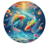 Koi Fish Puzzle Di Cartone 1000 Pezzi Adolescenti Beautiful Carp Gioco Di Sfida Decorazione Della Casa 1000pcs (67.5x67.5cm)