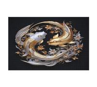 Koi Fish Puzzle Games for Adults E Bambini - for Creativity And Mindfulness - Challenging Jigsaw Puzzles 1000 Pezzi for Family （75×50cm）