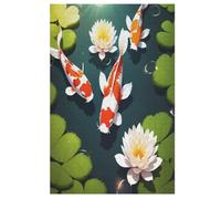Koi Fish Puzzle Games for Adults E Bambini - for Creativity And Mindfulness - Challenging Jigsaw Puzzles 1000 Pezzi for Family 78×53cm