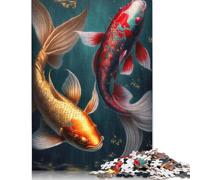 Koi Fish Puzzle Impossible 1000 Pezzi Decorazione Per La Casa. Rilassamento E Intelligence Per Adulti E Bambini Da 12 Anni 1000pcs (40x28cm)