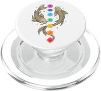 Koi Fish & Simboli del flusso di energia - Arte dell'equilibrio spirituale PopSockets PopGrip per MagSafe