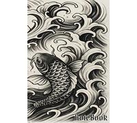 Koi Fish Tattoo Art Lined Journal: Traditional Japanese IREZUMI Style Sketchbook or Writing Notebook: **Yin Yang Balance of Head and Heart