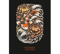 Koi Fish Tattoo Notebook - Japanese Style Art Journal: Koi Carp and Chrysanthemum Design Inspired by Traditional Japanese Tattoo Art