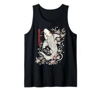 Koi Fish Tatuaggio Giapponese Floral Zen Inchiostro Acqua Canotta