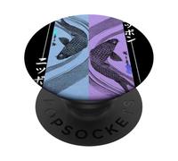 Koi Fish Yin-Yang giapponese Ukiyo-e tradizionale stile vintage PopSockets PopGrip Adesivo