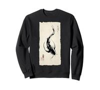 Koi Giapponese Art Vintage Zen Perseveranza Regalo Felpa