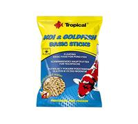 KOI&GOLDFISH BASIC STICKS 1000ml / 90g - è un mangime completo e galleggiante per koi, pesci rossi e tutte le altre carpe ornamentali allevate in laghetti da giardino