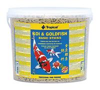 KOI&GOLDFISH BASIC STICKS 5L / 430g - alimento completo e galleggiante per koi, pesci rossi e altre carpe ornamentali allevate in laghetti
