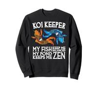 Koi Keeper I Miei Pesci Mi mantengono in Equilibrio Il Mio laghetto Mi Mantiene Zen Felpa