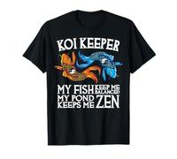Koi Keeper I Miei Pesci Mi mantengono in Equilibrio Il Mio laghetto Mi Mantiene Zen Maglietta