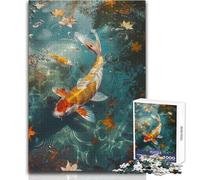 Koi Pond Puzzle da 1000 pezzi per adolescenti Gioco divertente per imparare e ragionare Perfetto regalo festivo premuroso Dimensioni 50x75cm
