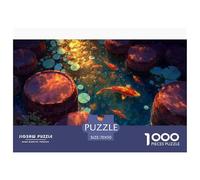 Koi Puzzle 3D in CArtea 70x50cm/1000pcs Laghetto Gioco EduGattoivo E Creativo Rilassamento E Decorazione Unica Ottimo Regalo