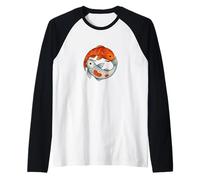 Koi Yin Yang Balance Opere d'Arte Zen Yoga Class Maglia con Maniche Raglan