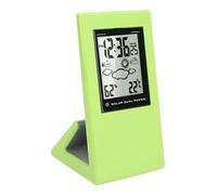 Koieam Orologio per le previsioni del tempo, Orologio per l'umidità della temperatura meteorologica Alimentato a batteria solare Display LCD quadrato Temporizzazione Misuratore