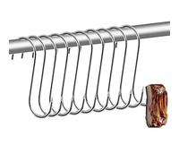 KOIROI 10 ganci a S in acciaio inox, a S, per macellaio, per cucina, affumicatura, barbecue