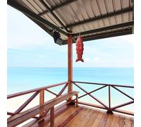 Kois - Campanelli a vento con pesci, scacciaspiriti per esterni, realizzati a mano con pesci koi colorati, decorazione per la casa e il giardino (rosso)