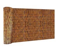 KOIUEYW - Tappetino in canna di palude frangivista Premium - protezione solare, antivento e resistente alle intemperie - per giardino, balcone, terrazza, pergola, 90 x 500 cm, colore: marrone