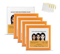 Kojic Sapone schiarente - Pane detergente idratante viso e corpo 85 g, sapone da viaggio schiarente con pulizia dei pori e trattamento antietà (4)