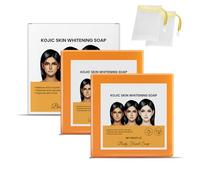 Kojic Sapone schiarente - Pane detergente idratante viso e corpo 85 g, sapone da viaggio schiarente con pulizia dei pori e trattamento antietà (2)
