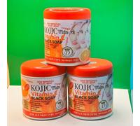 Kojic White Vitamin C Black Soap. X1