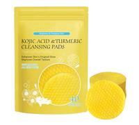 Kojicacid e curcuma Dischetti detergenti Curcuma Kojicacid Pads Curcuma Foaming Pads Detergente Cotone Resurfacing Pads Per Pulizia ed Esfoliazione 40 Pezzi