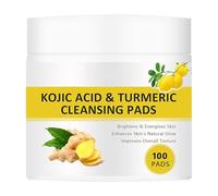 Kojics - Tamponi detergenti all'acido e alla curcuma, 100 pezzi, esfoliante per la pelle, illumina e uniforma il della pelle, aiuta a rimuovere sporco e impurità, 7,1 x 7 cm, per una pelle più