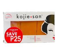 Kojie San - Sapone Schiarente all'Acido Kojico - Unisex - 3 Barrette da 65g - Riduce Macchie e Uniforma il Teint