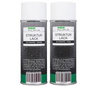 KOKA Struktur-Lack Set Grezzo U. Fine Plastica Kräusel-spray IN Nero 800 ML