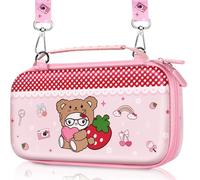 Kokaade Carrying Case for Nintendo Switch 2 (2025) - with Handle and Strap for Switch 2 Travel Cases Bear Coat Cute Kawaii Design Portable Storage Carry Protective Hard Shell for Girls Boys Teens