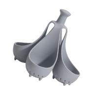 kokdid 2. Supporto salvaspazio in silicone per 4 uova, sicuro per forno, design a prova di crepe, con cavità di scarico e impugnatura a freddo, non scivola