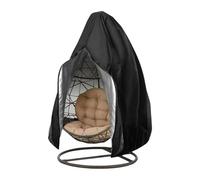 kokdid Coprisedia a forma di uova, 115 x 190 cm, antivento e impermeabile, protezione per mobili per esterni, giardino, balcone, patio, uso di sedie sospese