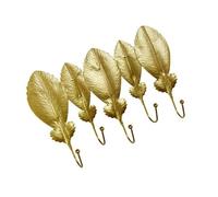 kokdid Nordic Iron Golden Leaf Hook Appendiabiti Da Parete Heavy Duty Holder Antiruggine Bagno Cucina Decorazione