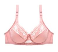 kokdid Reggiseno Nessuno Imbottito Ferretto Sfoderato Reggiseno Copertura Completa Plus Size Pizzo Bralette Biancheria quotidiana Lingerie Donna Push Up, D, 90D