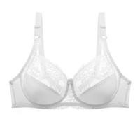 kokdid Reggiseno Nessuno Imbottito Ferretto Sfoderato Reggiseno Copertura Completa Plus Size Pizzo Bralette Biancheria quotidiana Lingerie Donna Push Up, bianco, 7D