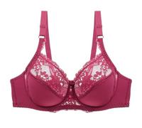 kokdid Reggiseno Nessuno Imbottito Ferretto Sfoderato Reggiseno Copertura Completa Plus Size Pizzo Bralette Biancheria quotidiana Lingerie Donna Push Up, u, 46D