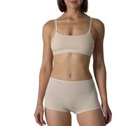 kokdid Set senza ferretto sfoderato Bralette e Boyshort Boxers Slip Mutandine per Donna Lingerie Pigiama Outfit Yoga Reggiseno e Pantaloncini, Be, L