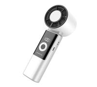 kokdid Ventilatore portatile ricaricabile con schermo a LED per trucco e ventilatore digitale portatile portatile