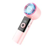 kokdid Ventilatore portatile ricaricabile con schermo a LED per trucco e ventilatore digitale portatile portatile