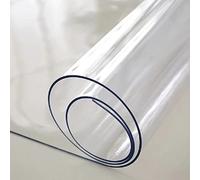 Kokey-xy Tovaglia in plastica trasparente da 2 mm, copertura in PVC trasparente, resistente, impermeabile, 90 x 90 cm
