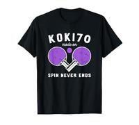 Koki Celebration, Amanti del Ping Pong, Regalo per Padre, Uomini, Donne, 70 Anni, koki, Celebrazione, modalità Kuki, Rotazione Non finisce mai Maglietta