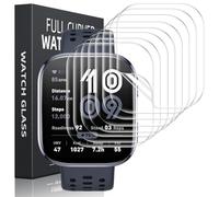Kokio 8 Pezzi Pellicola Protettiva per Amazfit Bip 6,TPU Pellicole Protezione per Amazfit Bip 6,HD Trasparente Flessibile Senza Bolle Auto Guarigione Morbido Tocco Sensibile