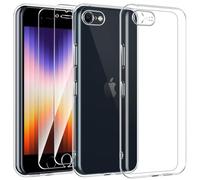 Kokio Cover per iPhone 7/8/SE 2020 con 2 Pezzi Pellicola Vetro Temperato, Trasparente Protettiva Case Custodia in TPU 4,7 Pollici, Antiurto, Antigraffio, Ultra Sottile, Non Ingiallente