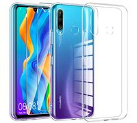 Kokio Crystal Clear Cover per Huawei P30 Lite con 2 Pezzi di Vetro Protettivo,Cover Protettiva in Silicone TPU Trasparente Morbido Ultra Sottile,Anti-Ingiallimento Antigraffio