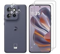 Kokio Vetro Temperato per Motorola Moto Edge 50 Neo, 2 Pezzi Pellicola Protettiva + 2 Pezzi Pellicola Fotocamera Protezione, Durezza 9H Glass, HD Anti-Graffio, Senza Bolle Vetrino Schermo