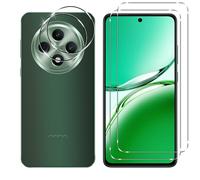 Kokio Vetro Temperato per OPPO Reno 12 FS/12F (5G/4G), 2 Pezzi Pellicola Protettiva + 2 Pezzi Pellicola Fotocamera Protezione, Durezza 9H Glass, HD Anti-Graffio, Senza Bolle Vetrino Schermo
