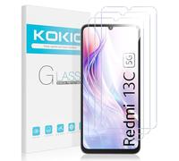 Kokio Vetro Temperato per Xiaomi Redmi 13C 4G/5G, 3 Pezzi Durezza 9H Pellicola Vetro Protettiva Compatibile con Redmi 13C, Ultra Resistente, Facile da installare(6,74 Pollici)
