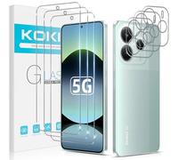 Kokio Vetro Temperato per Xiaomi Redmi Note 14 5G, 3 Pezzi Pellicola Protettiva + 3 Pezzi Pellicola Fotocamera Protezione, Durezza 9H Glass, HD Anti-Graffio, Senza Bolle Vetrino Schermo