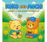 Koko and Mochi: Simple and Cute Animal coloring book